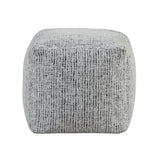Easley Multi-Color Square Chenille Pouf by Homelegance at Eve Furniture