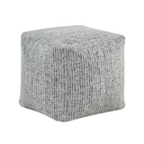 Easley Multi-Color Square Chenille Pouf by Homelegance at Eve Furniture