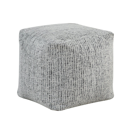 Easley Multi-Color Square Chenille Pouf by Homelegance at Eve Furniture
