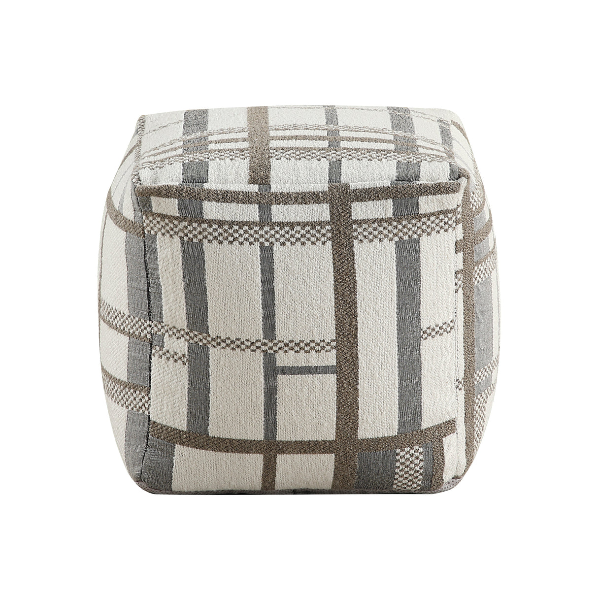 Easley Multi-Color Square Jacquard Pouf by Homelegance at Eve Furniture