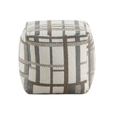 Easley Multi-Color Square Jacquard Pouf by Homelegance at Eve Furniture