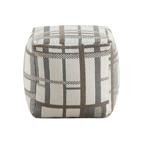 Easley Multi-Color Square Jacquard Pouf by Homelegance at Eve Furniture