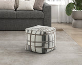 Easley Multi-Color Square Jacquard Pouf by Homelegance at Eve Furniture