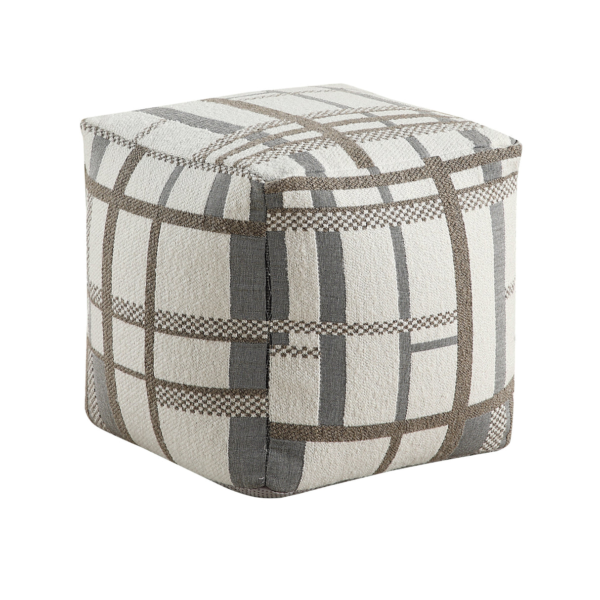 Easley Multi-Color Square Jacquard Pouf by Homelegance at Eve Furniture
