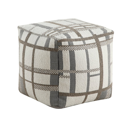 Easley Multi-Color Square Jacquard Pouf by Homelegance at Eve Furniture
