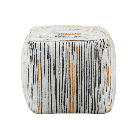 Easley Multi-Color Square Jacquard Pouf (no Wooden Frame) by Homelegance at Eve Furniture