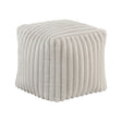Easley Off-White Corduroy Pouf by Homelegance at Eve Furniture