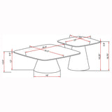 Eason Concrete and Black 2-Piece Cocktail Coffee Table Set by Coaster at Eve Furniture