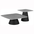 Eason Concrete and Black 2-Piece Cocktail Coffee Table Set by Coaster at Eve Furniture