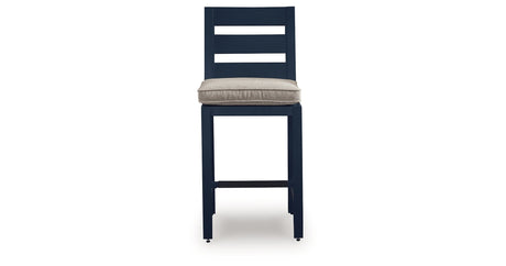 East Beach Blue Outdoor Counter Height Bar Stool (Set of 2) by Ashley at Eve Furniture