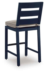 East Beach Blue Outdoor Counter Height Bar Stool (Set of 2) by Ashley at Eve Furniture