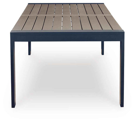 East Beach Blue Outdoor Dining Table by Ashley at Eve Furniture