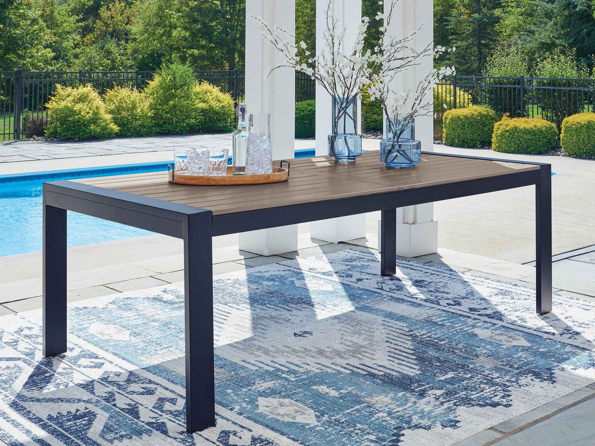 East Beach Blue Outdoor Dining Table by Ashley at Eve Furniture