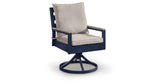 East Beach Blue Outdoor Swivel Chair with Cushion (Set of 2) by Ashley at Eve Furniture