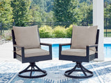 East Beach Navy Blue/Driftwood Outdoor Dining Table and 6 Chairs by Ashley at Eve Furniture