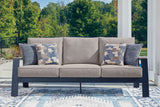 East Beach Navy Blue/Driftwood Outdoor Sofa and Loveseat by Ashley at Eve Furniture