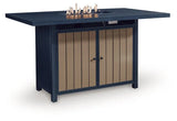 East Beach Rectangular Bar Table w/Fire Pit by Ashley at Eve Furniture