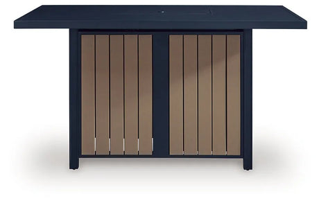 East Beach Rectangular Bar Table w/Fire Pit by Ashley at Eve Furniture