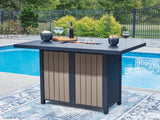 East Beach Rectangular Bar Table w/Fire Pit by Ashley at Eve Furniture