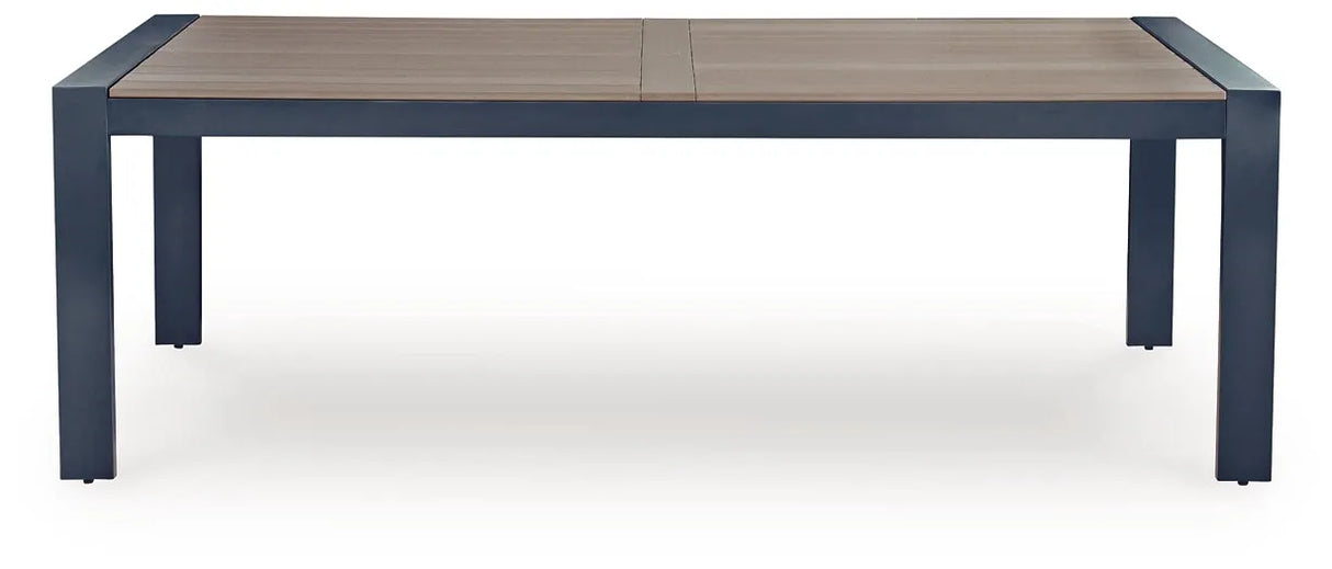 East Beach Rectangular Dining Table w/UMB OPT by Ashley at Eve Furniture