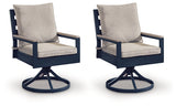 East Beach Swivel Chair w/Cushion Set of 2 by Ashley at Eve Furniture