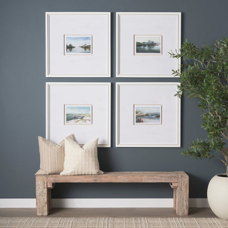 East Coast View I by Mercana Studio a Hand Embellished Framed Art Print Matted under Glass by Mercana at Eve Furniture