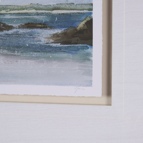 East Coast View IV by Mercana Studio a Hand Embellished Framed Art Print Matted under Glass by Mercana at Eve Furniture