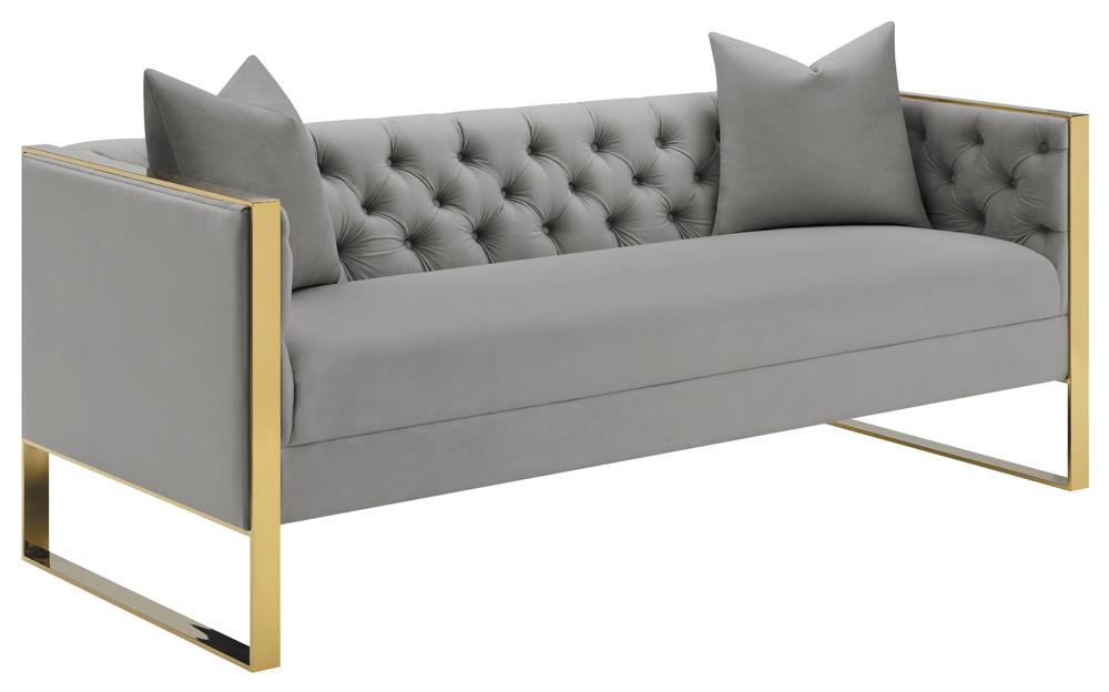 Eastbrook Tufted Back Sofa Gray