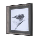 Eastern Blue BW III by Mercana Studio Hand Embellished Textured Framed Art Print Matted under Glass by Mercana at Eve Furniture