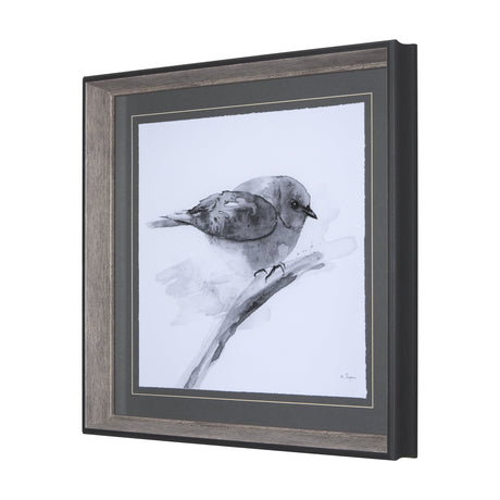 Eastern Blue BW III by Mercana Studio Hand Embellished Textured Framed Art Print Matted under Glass by Mercana at Eve Furniture
