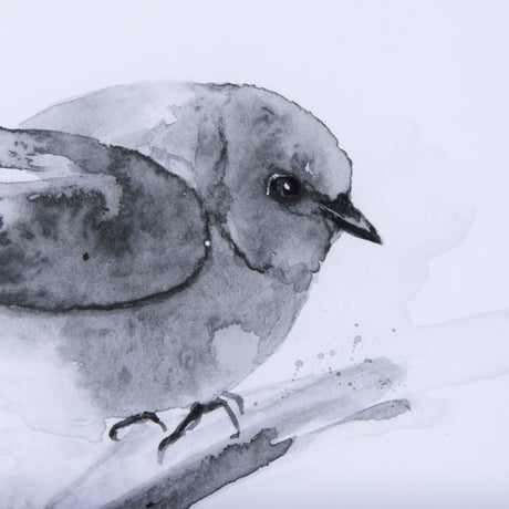 Eastern Blue BW III by Mercana Studio Hand Embellished Textured Framed Art Print Matted under Glass by Mercana at Eve Furniture