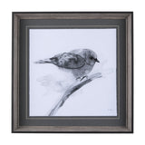 Eastern Blue BW III by Mercana Studio Hand Embellished Textured Framed Art Print Matted under Glass by Mercana at Eve Furniture