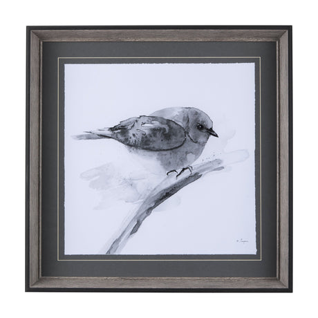 Eastern Blue BW III by Mercana Studio Hand Embellished Textured Framed Art Print Matted under Glass by Mercana at Eve Furniture