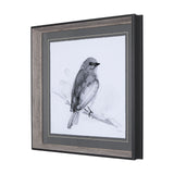Eastern Blue BW IV by Mercana Studio a Hand Embellished Textured Framed Art Print Matted under Glass by Mercana at Eve Furniture