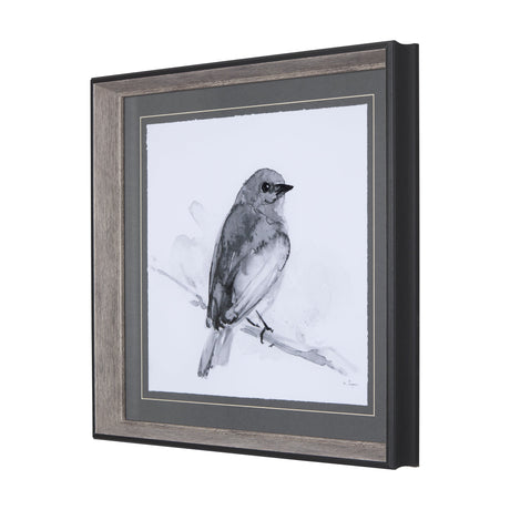 Eastern Blue BW IV by Mercana Studio a Hand Embellished Textured Framed Art Print Matted under Glass by Mercana at Eve Furniture
