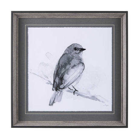 Eastern Blue BW IV by Mercana Studio a Hand Embellished Textured Framed Art Print Matted under Glass by Mercana at Eve Furniture