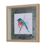 Eastern Blue I by Mercana Studio a Hand Embellished Textured Framed Art Print Matted under Glass by Mercana at Eve Furniture