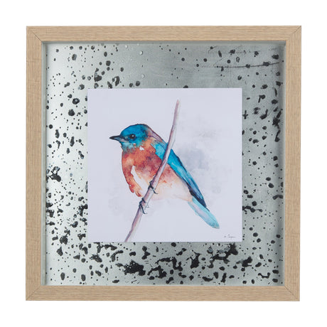 Eastern Blue I by Mercana Studio a Hand Embellished Textured Framed Art Print Matted under Glass by Mercana at Eve Furniture