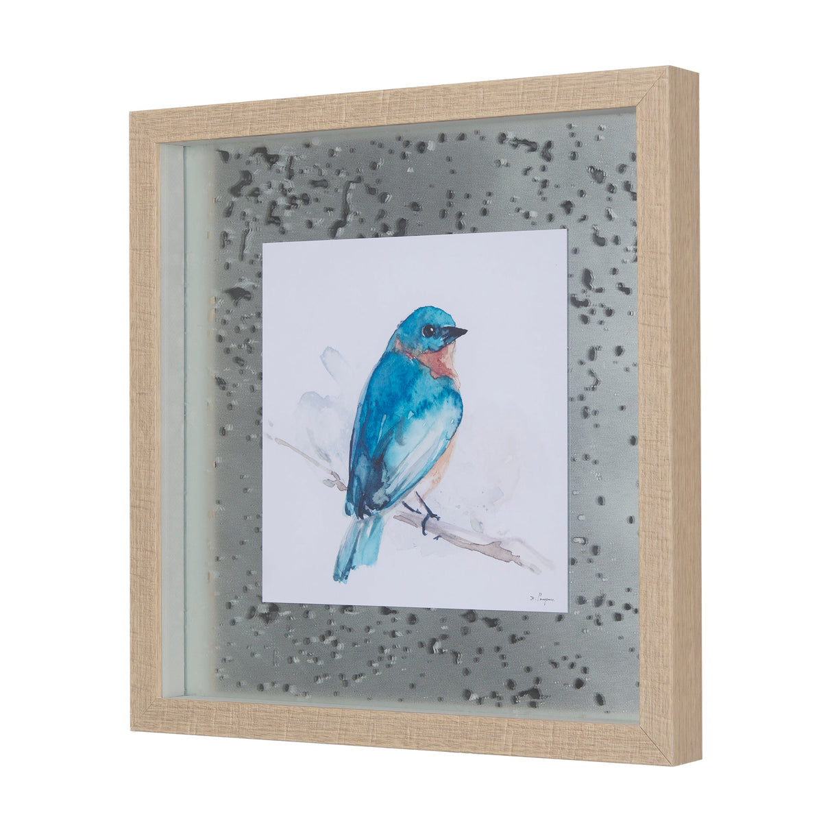 Eastern Blue II by Mercana Studio a Hand Embellished Textured Framed Art Print Matted under Glass by Mercana at Eve Furniture