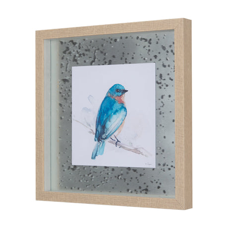 Eastern Blue II by Mercana Studio a Hand Embellished Textured Framed Art Print Matted under Glass by Mercana at Eve Furniture