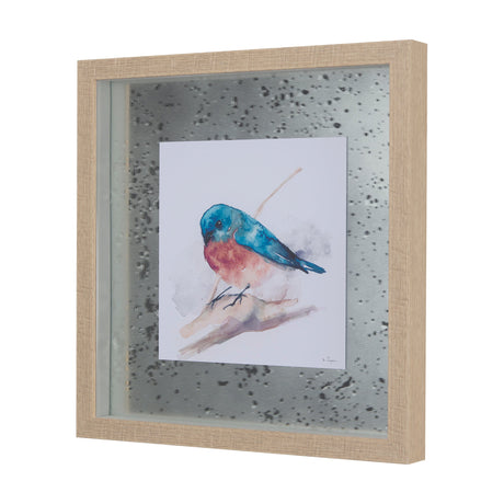 Eastern Blue III by Mercana Studio a Hand Embellished Textured Framed Art Print Matted under Glass by Mercana at Eve Furniture