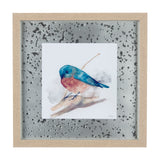 Eastern Blue III by Mercana Studio a Hand Embellished Textured Framed Art Print Matted under Glass by Mercana at Eve Furniture