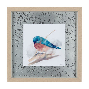Eastern Blue III by Mercana Studio a Hand Embellished Textured Framed Art Print Matted under Glass by Mercana at Eve Furniture