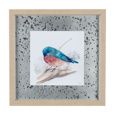 Eastern Blue III by Mercana Studio a Hand Embellished Textured Framed Art Print Matted under Glass by Mercana at Eve Furniture