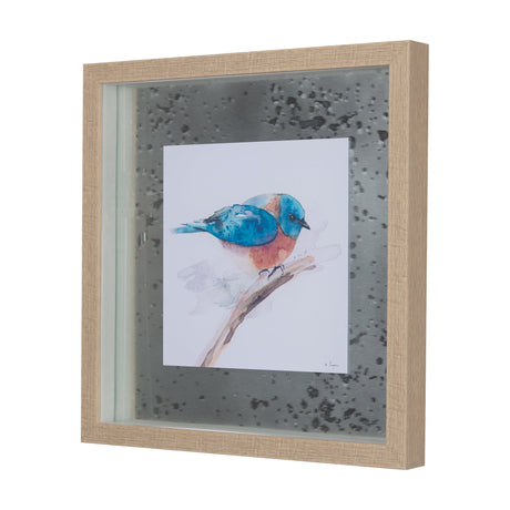 Eastern Blue IV by Mercana Studio a Hand Embellished Textured Framed Art Print Matted under Glass by Mercana at Eve Furniture