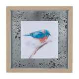 Eastern Blue IV by Mercana Studio a Hand Embellished Textured Framed Art Print Matted under Glass by Mercana at Eve Furniture