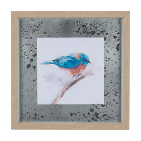 Eastern Blue IV by Mercana Studio a Hand Embellished Textured Framed Art Print Matted under Glass by Mercana at Eve Furniture