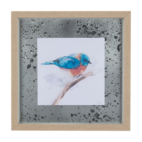 Eastern Blue IV by Mercana Studio a Hand Embellished Textured Framed Art Print Matted under Glass by Mercana at Eve Furniture