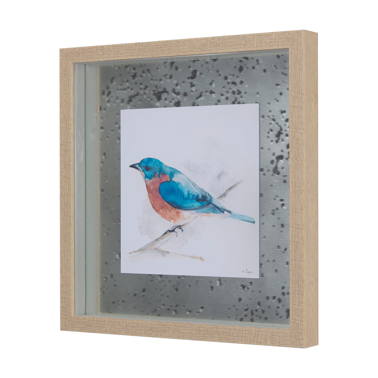 Eastern Blue V by Mercana Studio a Hand Embellished Textured Framed Art Print Matted under Glass by Mercana at Eve Furniture