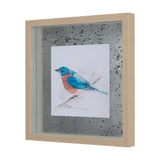 Eastern Blue V by Mercana Studio a Hand Embellished Textured Framed Art Print Matted under Glass by Mercana at Eve Furniture